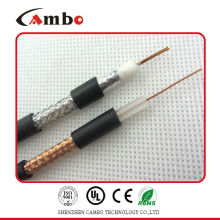 Fabriqué en Chine Câble coaxial en cuivre conducteur rg6 tri shield